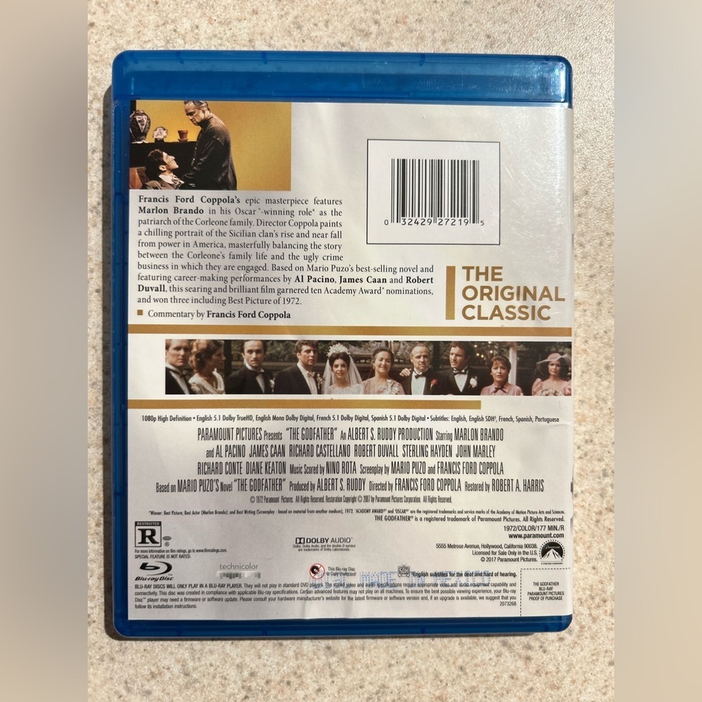 The Godfather Blu-ray Disc - Picture 3 of 3